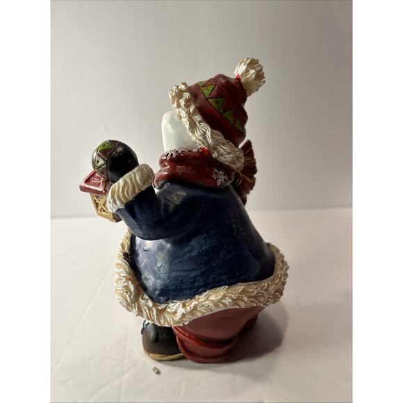 Set of 3 Hand Painted Snowmen Figurines Christmas Winter Decor 6" Tall - Picture 11 of 16